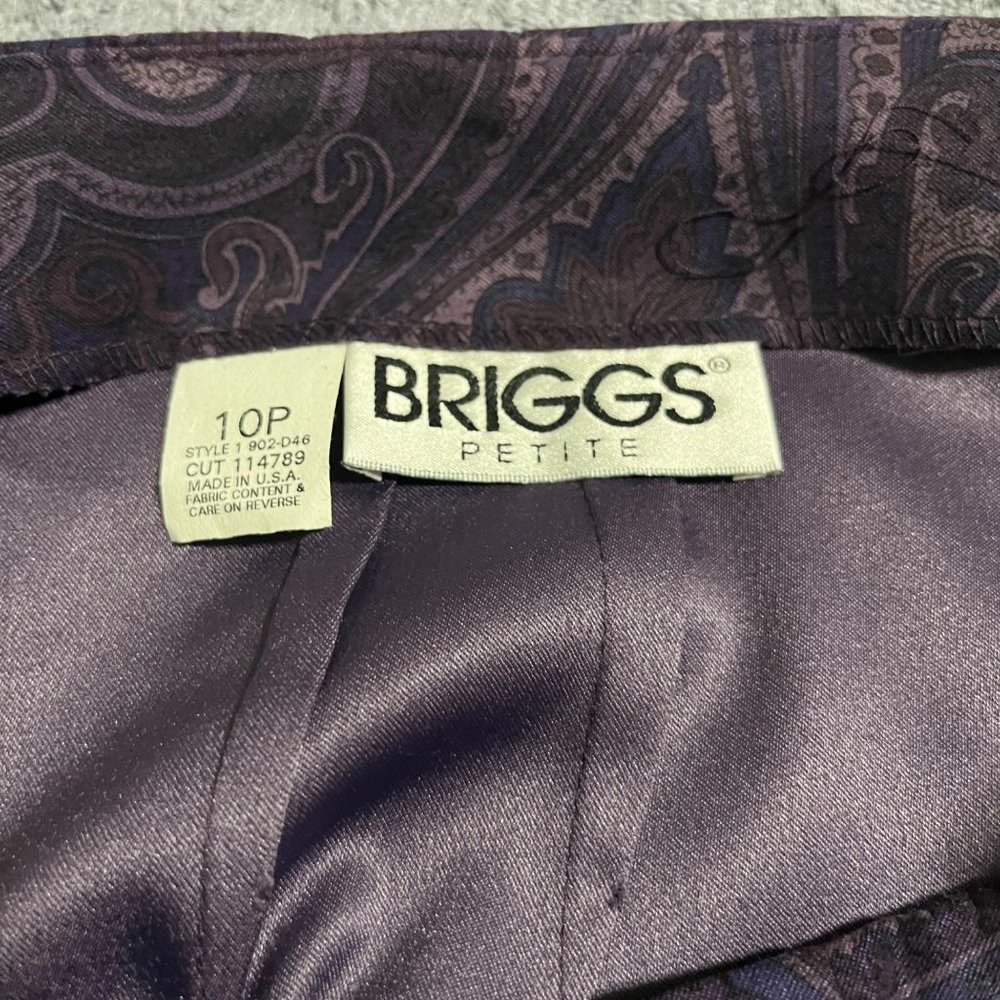 Briggs Petite‎ Womens Paisley Skirt Size 10P - Picture 3 of 3